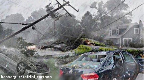 طوفان بسیار وحشتناک _ پایان دنیا در لهستان _ حوادث طبیعت