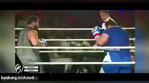 فیلم| مبارزه کامل سجاد غریبی (هالک) با گوریل قزاقستانی؛ ناک اوت در ۳۰ ثانیه!