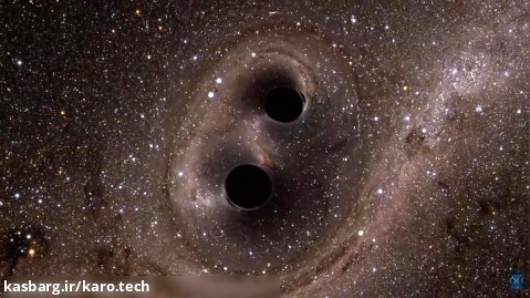 شبیه سازی کامپیوتری برخورد دو سیاه چاله.