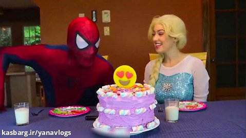 چالش کیک السا فروزن و مرد عنکبوتی