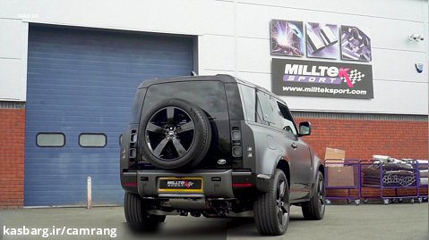 غرش گوشنواز Land Rover Defender با موتور 8 سیلندر و اگزوز شرکت Milltek