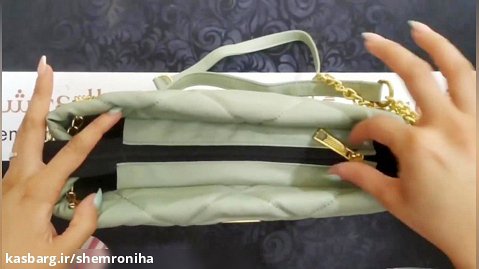 کیف زنانه پرادا رویه مثلثی Prada رنگ سبز مدل BAG119GN