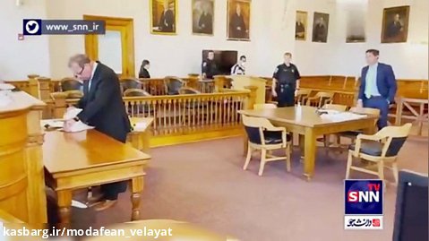 تصاویری از حضور ضارب سلمان رشدی با دستبند در دادگاه