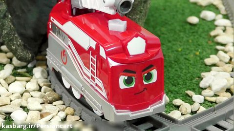 Busy Mighty Express RESCUE Red به Toy Train Milo و Carly کمک می کند