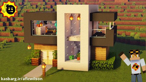 ساخت خانه مدرن ویلایی ساده ماینکرافت (minecraft)