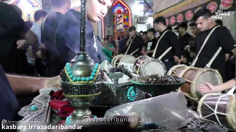 مراسم بازگشایی حسینیه بازسازی شده اشرفی بندرریگ