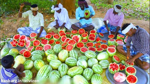 آب گرفتن 500 کیلو هندوانه برای اهالی روستا | آشپزی روستایی (قسمت 34)