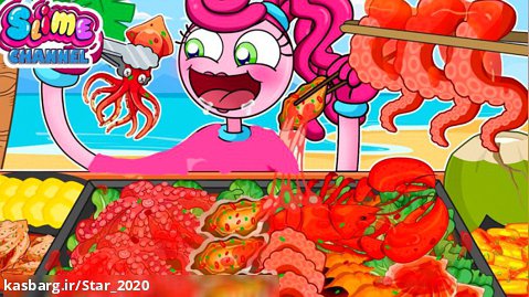 انیمیشن موکبانگ مامی لانگ لگز / غذا های دریایی تند