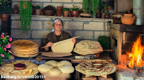 برنامه زندگی روستایی - آشپزی در طبیعت قسمت 88 - پخت چهار نوع نان سنتی در تنور
