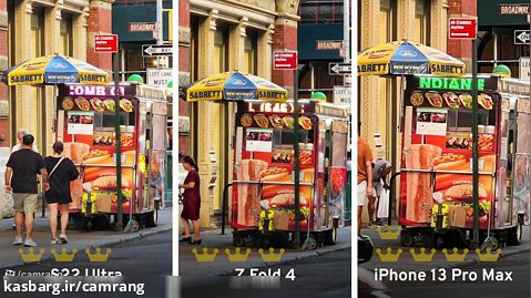 مقایسه دوربین Galaxy Fold 4 با iPhone 13 Pro Max با Samsung Galaxy S22 Ultra