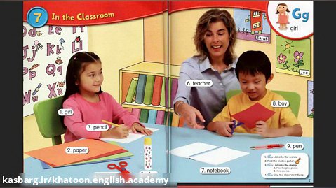 Young Children Pictures Dictionary -Part 7-  in the Classroom