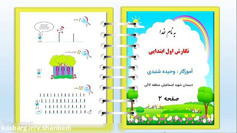 آموزش لوحه صفحه 2 نگارش فارسی کلاس اول دبستان