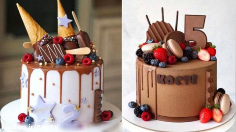 آموزش و پخت کیک و شیرینی طرز تهیه کیک های تولد با تم شکلات و نوتلا