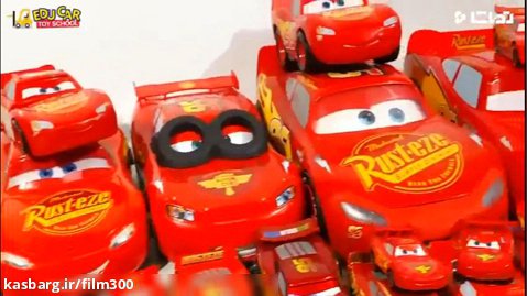 کارتون ماشین های مک کویین قرمز در اندازه های مختلف - ماشین بازی کودکانه پسرانه
