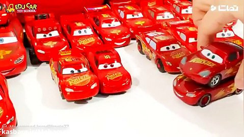 کارتون ماشین های مک کویین قرمز در اندازه های مختلف - ماشین بازی کودکانه پسرانه