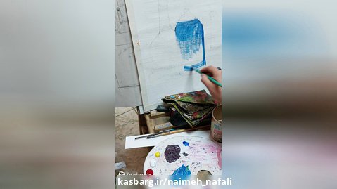 آموزش اکریلیک مرحله زیرسازی/learning, painting with acrylic
