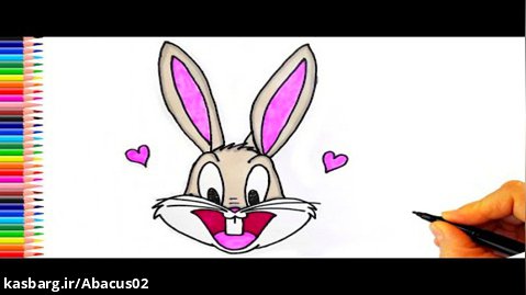 نقاشی خرگوش بامزه