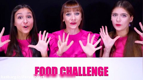 ASMR Eating Only Pink Food Challenge  مسابقه آب نبات  آب نبات مومی  پیچ و تاب و