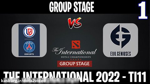 PSG.LGD vs EG مسابقات International 2022 مرحله گروهي گروه A گيم اول