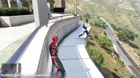 لحظات خنده دار در GTA 5 - مرد عنکبوتی  #6