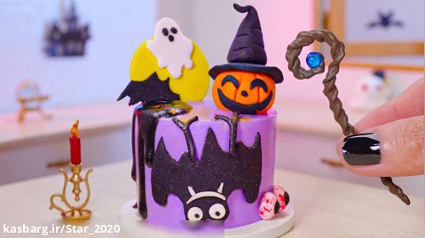 تزیین کیک مینیاتوری عالی برای هالووین