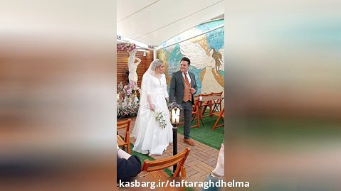 ورود باشکوه عروس و داماد در روف گاردن حلما