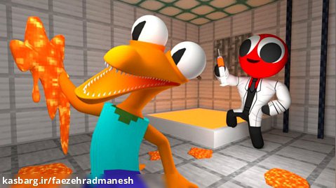 انیمیشن ماین کرافت رینبو فرندز - داستان غمگین نارنجی
