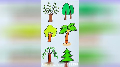 نقاشی چند مدل درخت