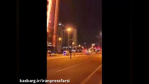 آتش  سوزی مهیب در نزدیک برج خلیفه دبی
