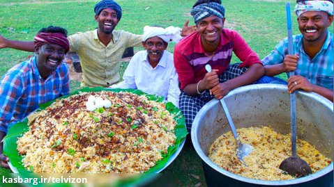 پخت بریانی میگو به همراه آناناس | آشپزی روستایی (قسمت 75)