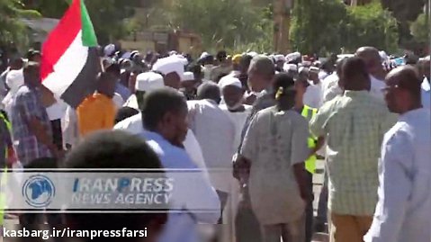 تجمع سودانی ها مقابل دفتر سازمان ملل و رد دخالت خارجی
