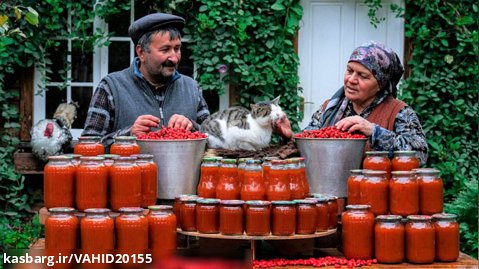 برنامه زندگی روستایی - آشپزی در طبیعت قسمت 105 - حفظ گل رز وحشی برای زمستان