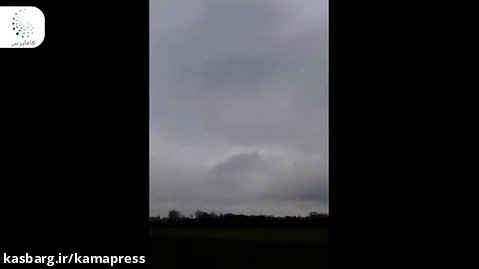 لحظه برخورد صاعقه به فضاپیمای روسی