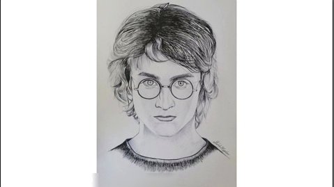 طراحی چهره  Daniel Radcliffe (Harry Potter)