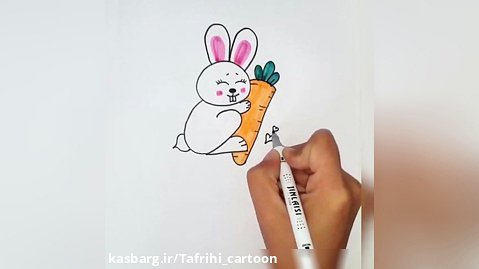 نقاشی - خرگوش نقاشی آسان و زیبا