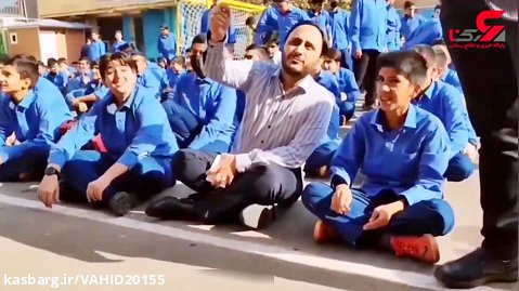 فیلم سخنگوی دولت، حضور جهرمی در مدرسه و بازی با دانش آموزان