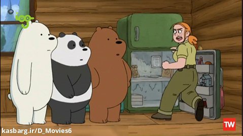 کارتون خرس های کله فندقی صرف ناهار با جنگلبان تیبز
