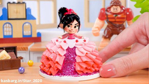 تزیین کیک پرنسس مینیاتوری وانلوپ | زیباترین طرح کیک پرنسس ریز دیزنی