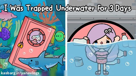 انیمیشن توکا لایف »» چالش گیر افتادن در زیر آب