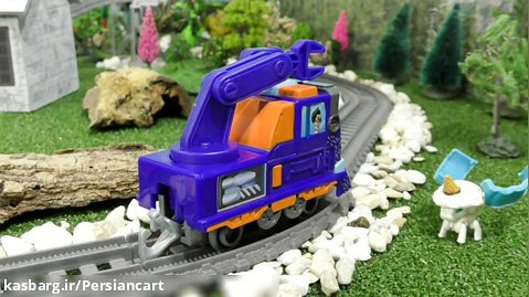 Mighty Express MILO توسط Toy Train Thomas و Rocky نجات می یابد