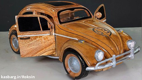نحوه ساخت مینی ماشین قدیمی با چوب :: منبت کاری بر روی چوب