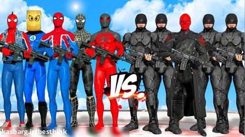 نبرد تیم مرد عنکبوتی با گروه ویژه ضربت ، نبرد ابر قهرمانان در بازی جی تی ای