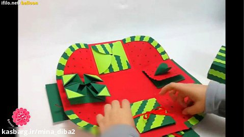 در این ویدیو یاد می گیرید یک جعبه کادو خوشگل با تم یلدا و هندوانه درست کنید!