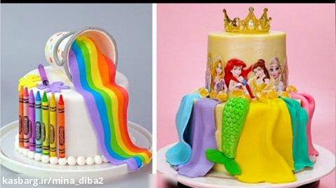 کیکهای جذاب و دیزاین رنگارنگ دکوراتیو و فانتزی برای مراسم تولد