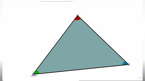 تلفیق ریاضی و هنر برای نشان دادن جمع زوایه های مثلث میشود 180 درجه