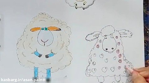 نقاشی فانتزی گوسفند