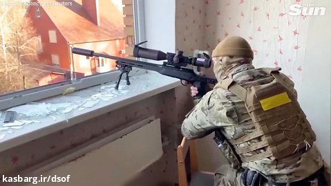 تک تیراندازهای ارتش اوکراین در خط مقدم نبرد با نیروهای روسیه