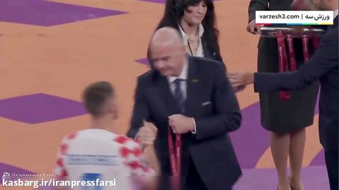مراسم اهدای مدال به تیم کرواسی در جام جهانی 2022