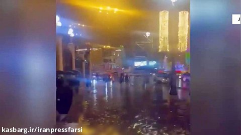جاری شدن سیلاب در متروی مادرید