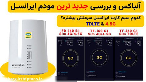 تست سرعت مودم جدید ایرانسل با سیم کارت های مختلف ایرانسل TF-i60 G1 TDLTE | 4.5G